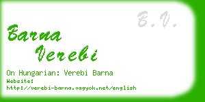 barna verebi business card